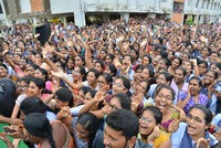 Happy Wedding Movie Team At Sri Chaitanya College